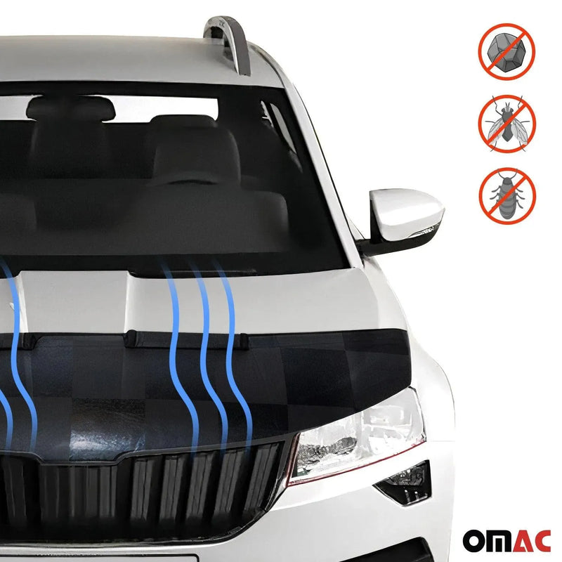 Car Bonnet Mask Hood Bra for Jeep Renegade 2015-2023 Black Chequered - OMAC USA