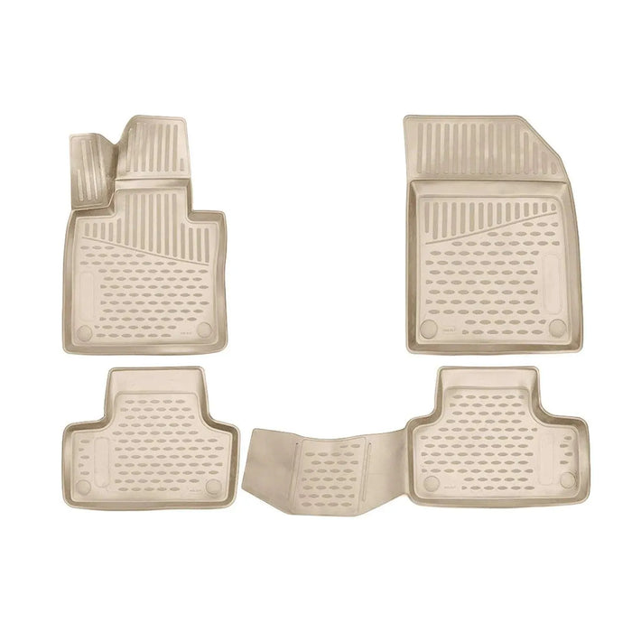 OMAC Floor Mats Liner for Volvo XC60 2018-2024 Beige TPE All-Weather 4 Pcs