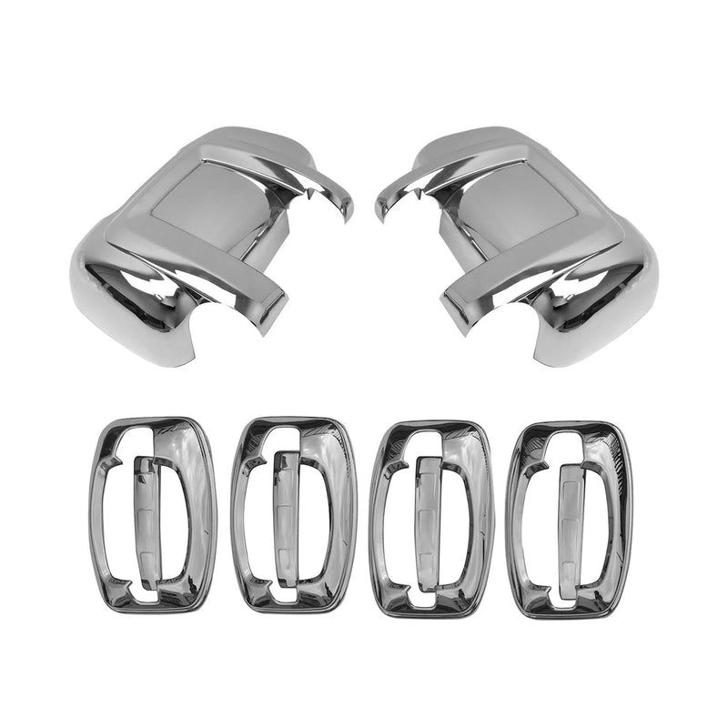 2014-2024 RAM ProMaster Mirror Cover Caps & Door Handle Chrome Set 10x