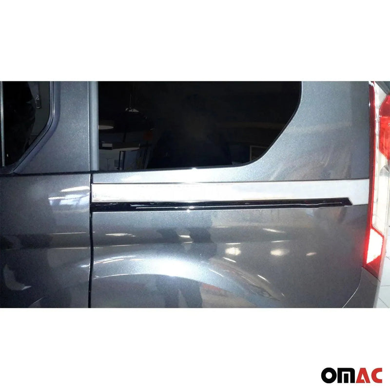 Side Door Molding Trim for Ford Transit Connect 2014-2019 L1 Steel Silver 2x - OMAC USA