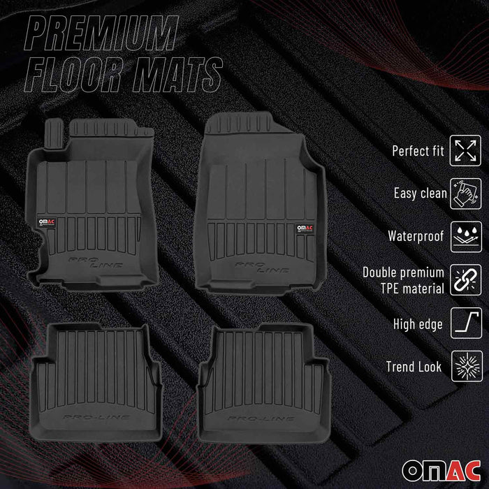 OMAC Premium Floor Mats for Mazda 6 2003-2008 All-Weather Heavy Duty 4Pcs