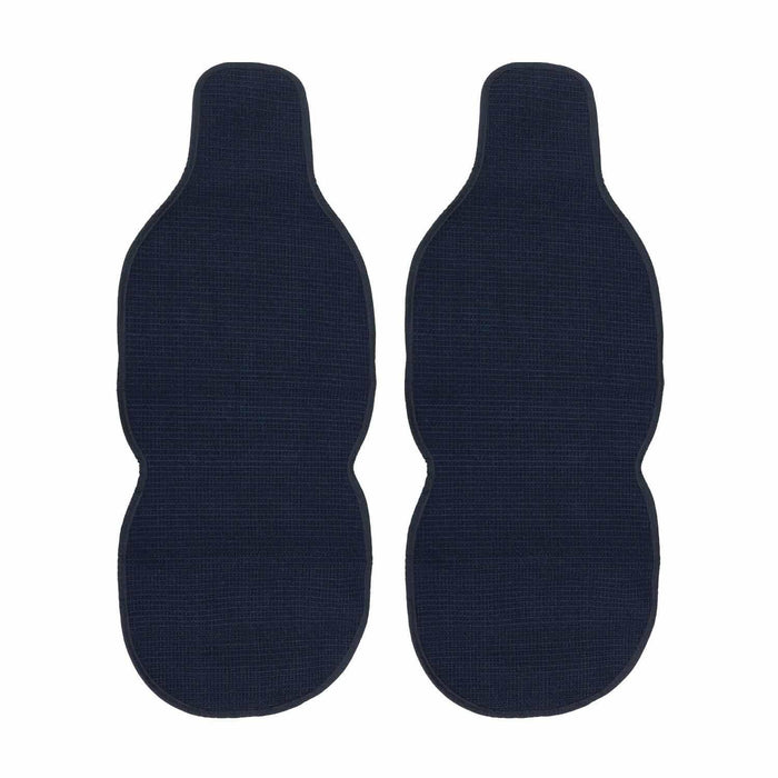 Antiperspirant Front Seat Cover Pads for Jeep Black Dark Blue 2 Pcs