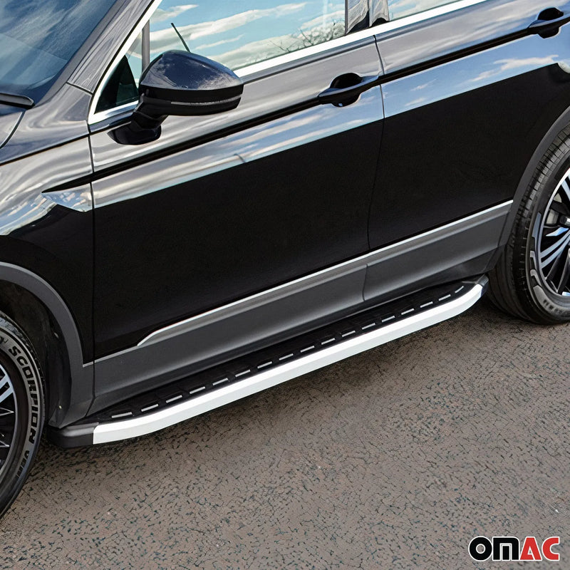 2007-2013 BMW X5 E70 Running Boards Side Steps Silver & Black