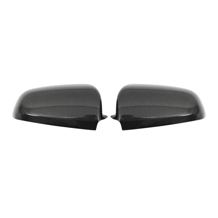 Side Mirror Cover Caps Fits Audi A3 2008-2016 Sportback Carbon Fiber Black 2 Pcs