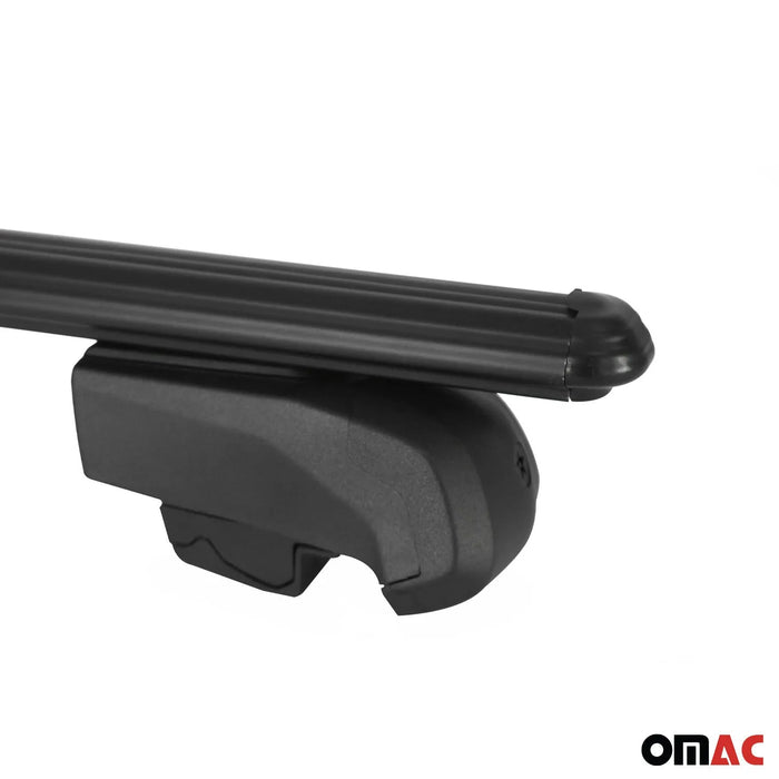 Lockable Roof Rack Cross Bars Luggage Carrier for Seat Ibiza SW 2009-2016 Black