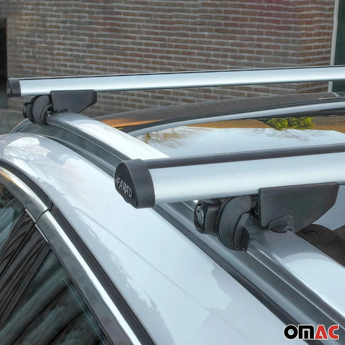 220Lb Roof Racks Cross Bars for Land Rover Range Rover Evoque 2012-2019 Gray