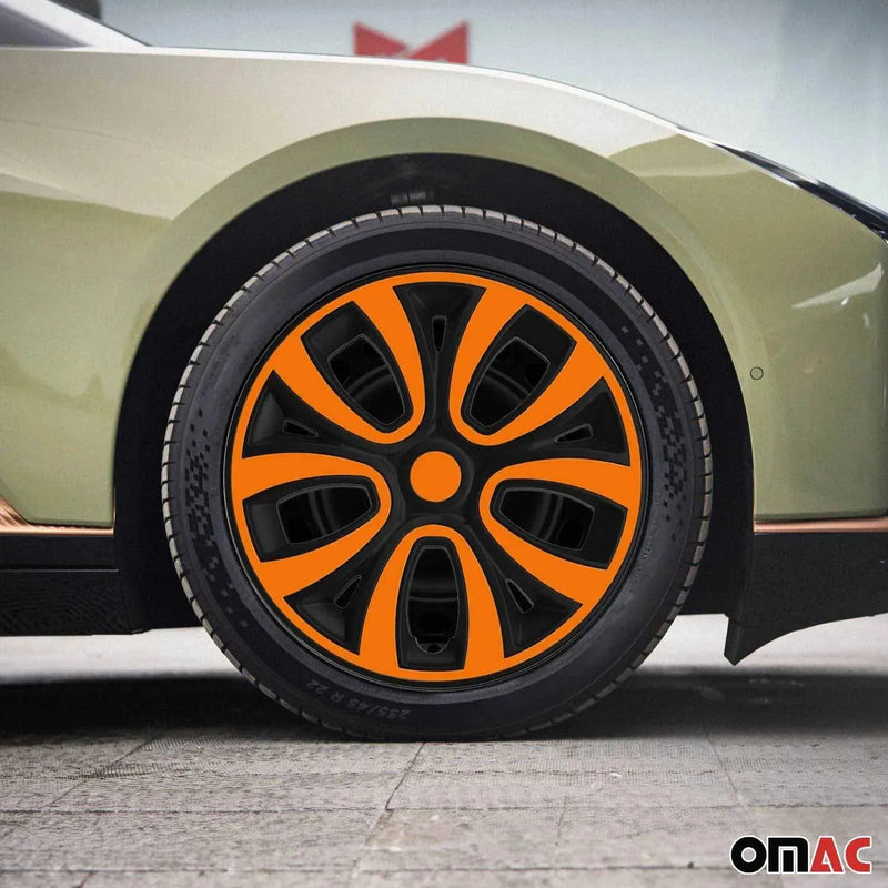 14" Wheel Covers Hubcaps R14 for Buick Black Matt Orange Matte - OMAC USA