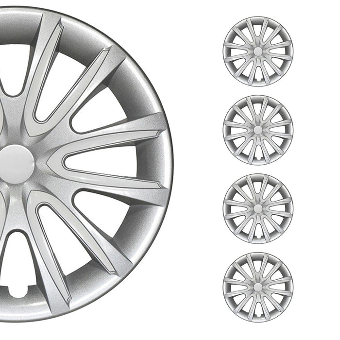14" Wheel Covers Hubcaps for Ford Grey White Gloss - OMAC USA