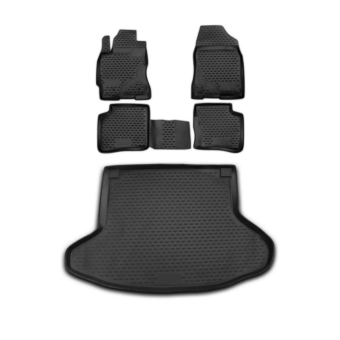 Custom Floor Mats & Cargo Liners for Toyota Prius 2003-2009 Black 5 Pcs