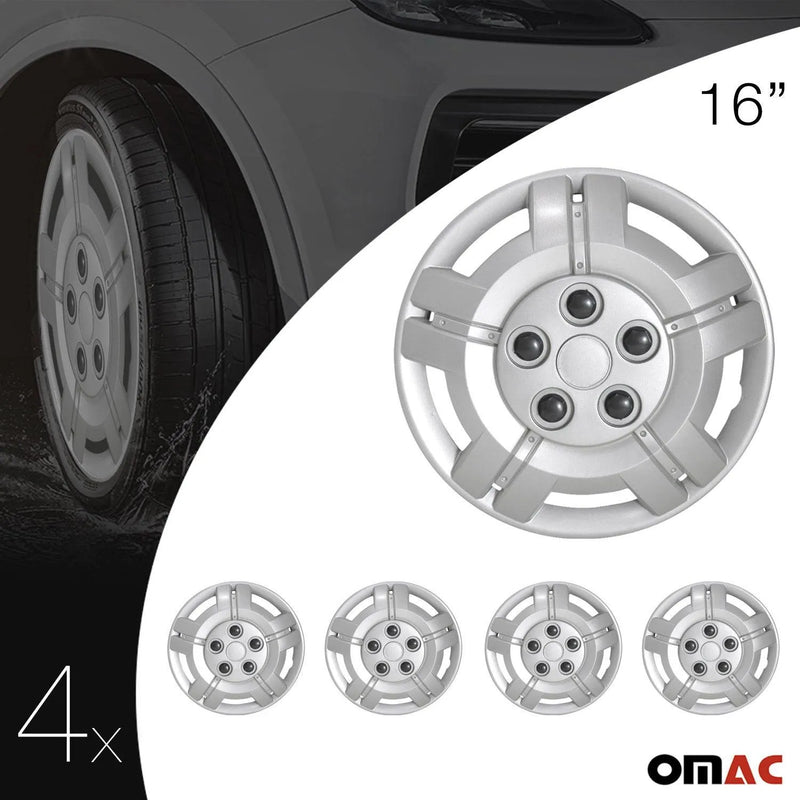 Arizona Hub Caps Wheel Cover 16'' Silver Full Set 4 pcs.