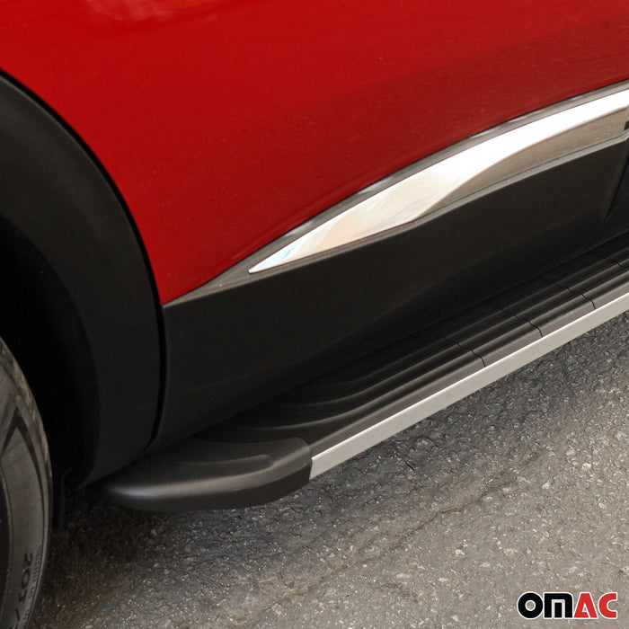 Side Step Running Boards Nerf Bars for Mitsubishi Outlander 2007-2013 Black Gray