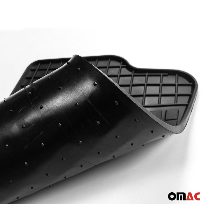 OMAC Floor Mats Liner for Audi A4 Sedan Wagon 2001-2008 Black Rubber All-Weather