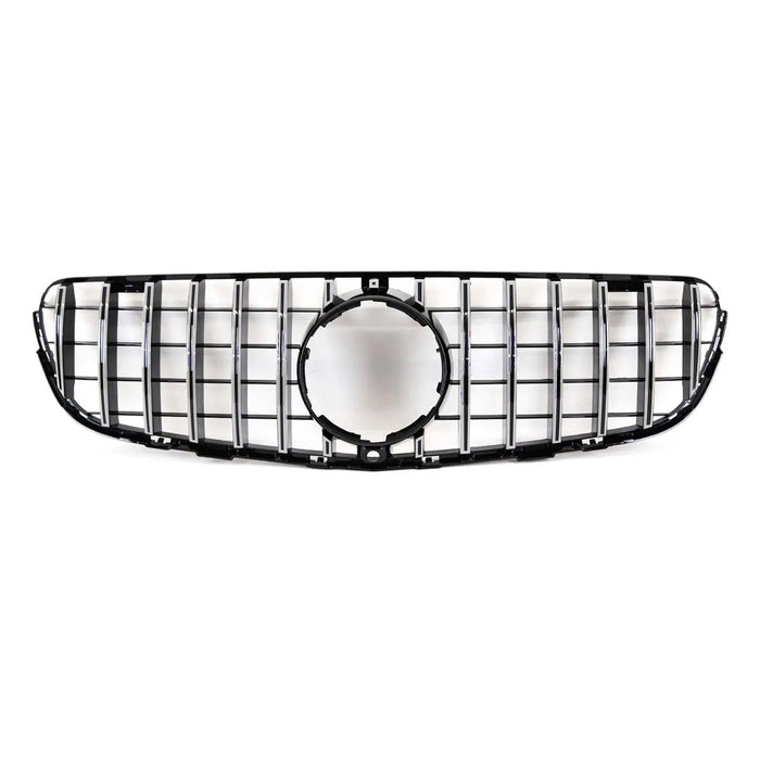 For Mercedes W/X253 GLC 2015-19 GT R Front Grill Chrome & Black W/ Camera Hole