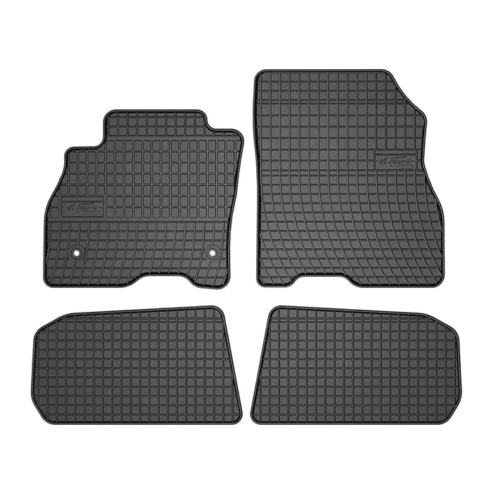 OMAC Floor Mats Liner for Nissan Leaf 2011-2017 Black Rubber All-Weather 4 Pcs