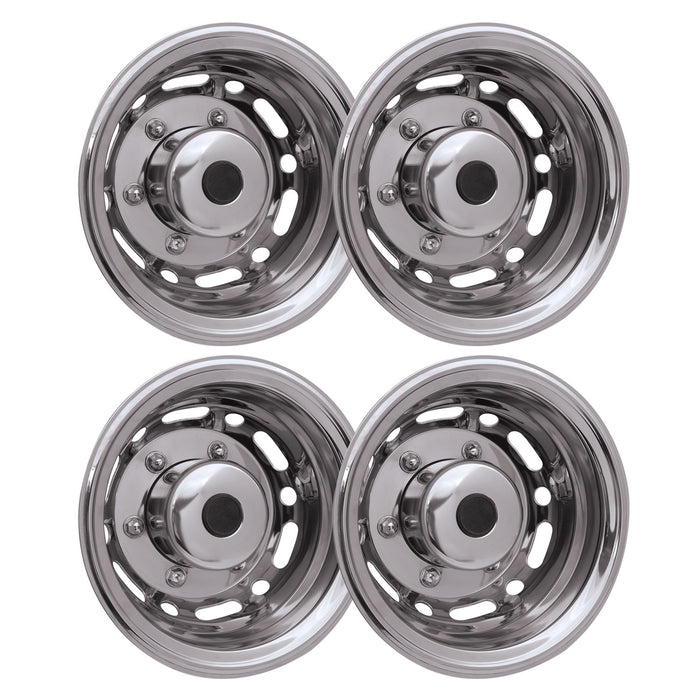 16" Dual Wheel Simulator Hubcaps for RAM ProMaster Chrome Silver Gloss