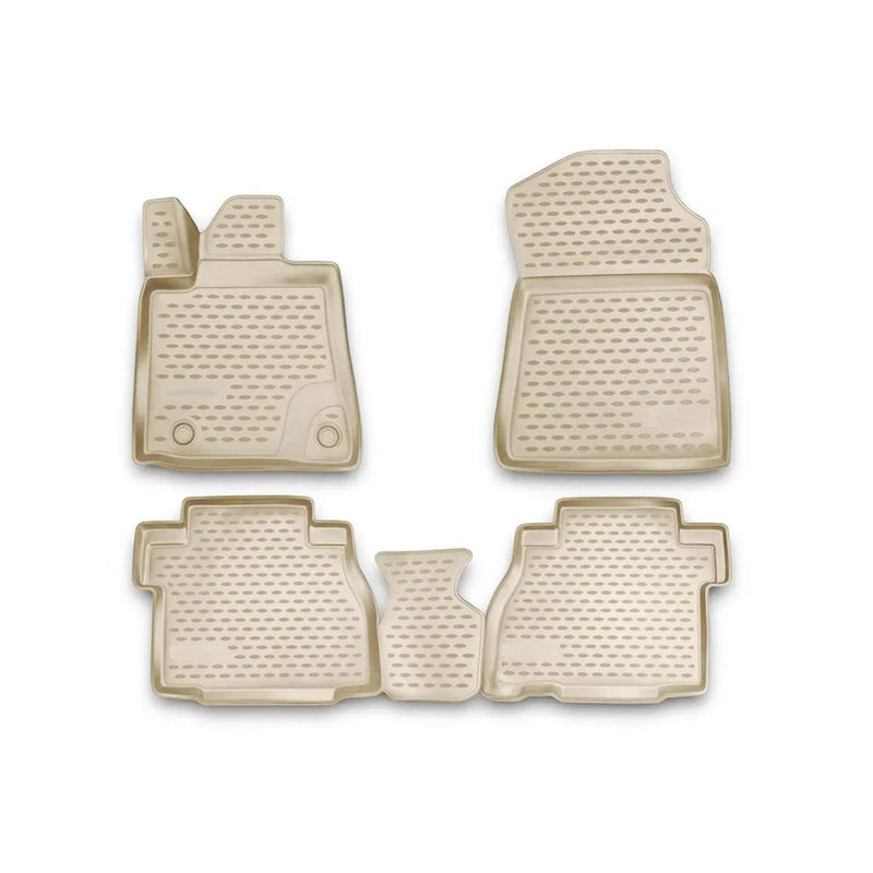 OMAC Floor Mats Liner for Toyota Tundra Double Cab/CrewMax 2007-2013 Beige 4x - OMAC USA