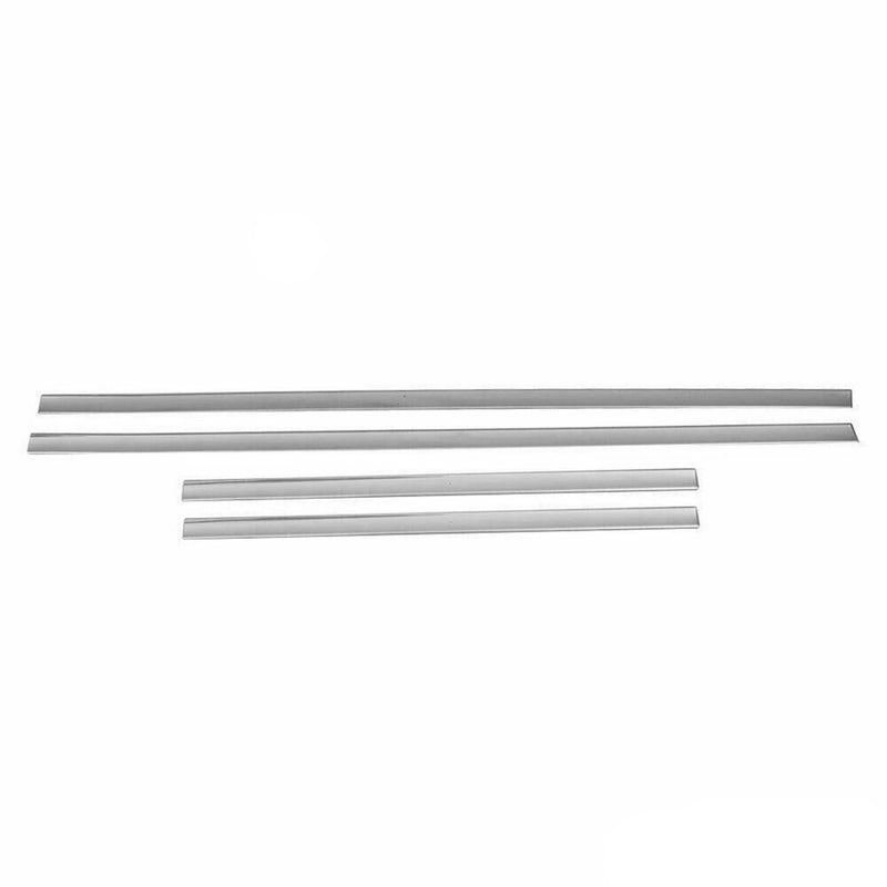 Mercedes Side Door Molding Trim Skirt Garnish Stainless Steel Silver 4Pcs