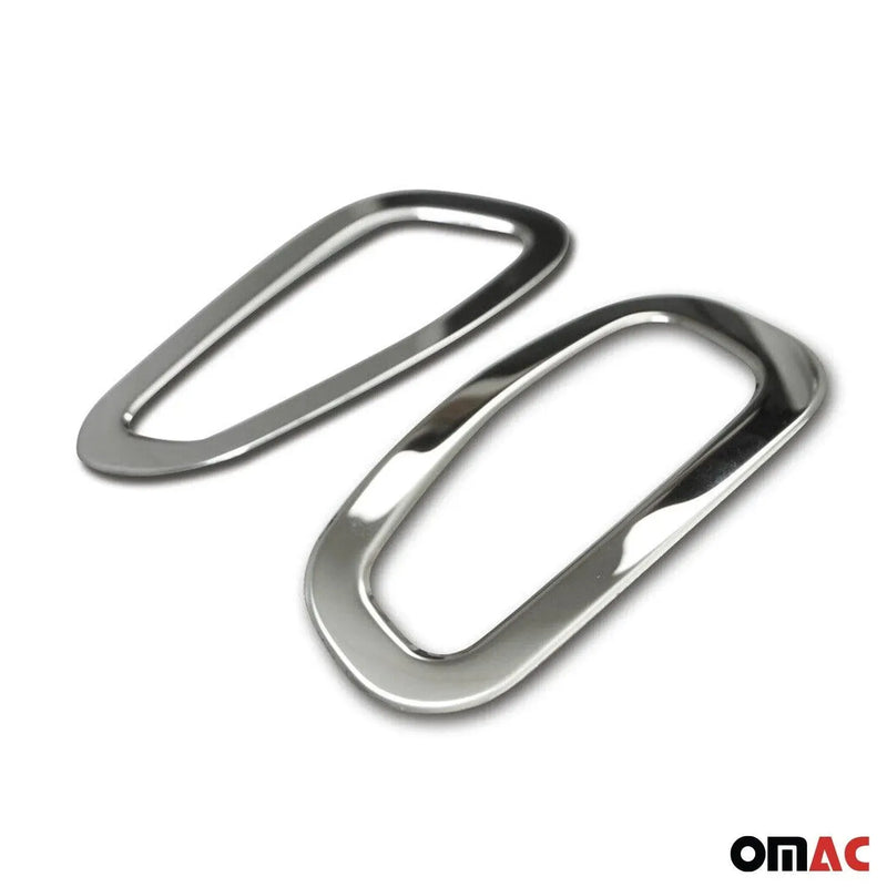 Side Indicator Signal Trim Cover for Jeep Renegade 2015-2023 Silver Steel 2 Pcs - OMAC USA