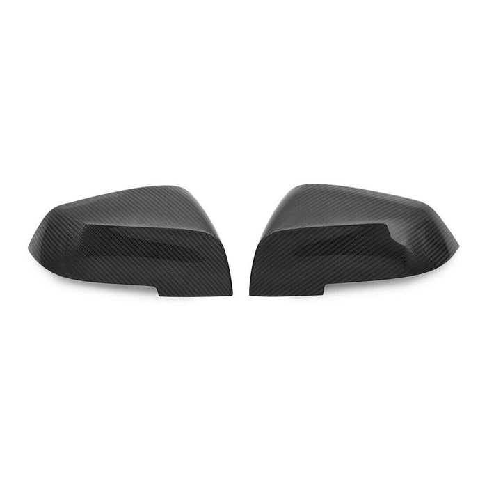 Side Mirror Cover Caps fits BMW i3 2014-2021 Carbon Fiber Black 2Pcs - OMAC USA
