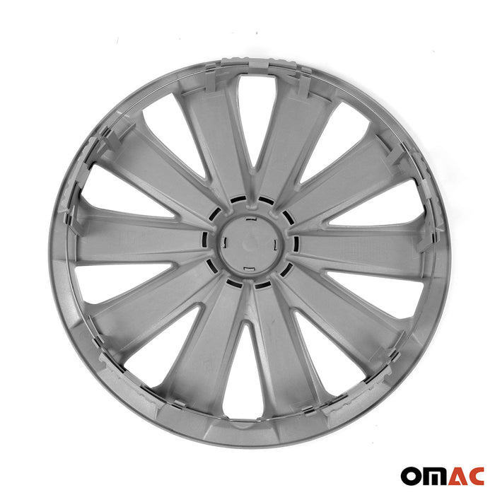 15" 4x Set Wheel Covers Hubcaps for Jeep Wrangler Silver Gray