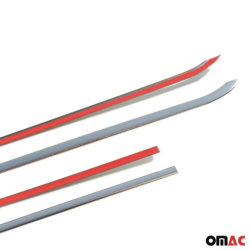 Window Molding Trim Streamer for RAM ProMaster City 2015-2022 Steel Silver 4 Pcs - OMAC USA