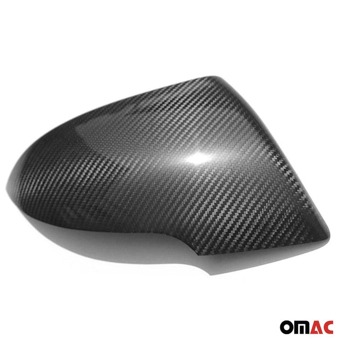 Side Mirror Cover Caps Fits Kia Sportage 2011-2014 Carbon Fiber Black 2 Pcs