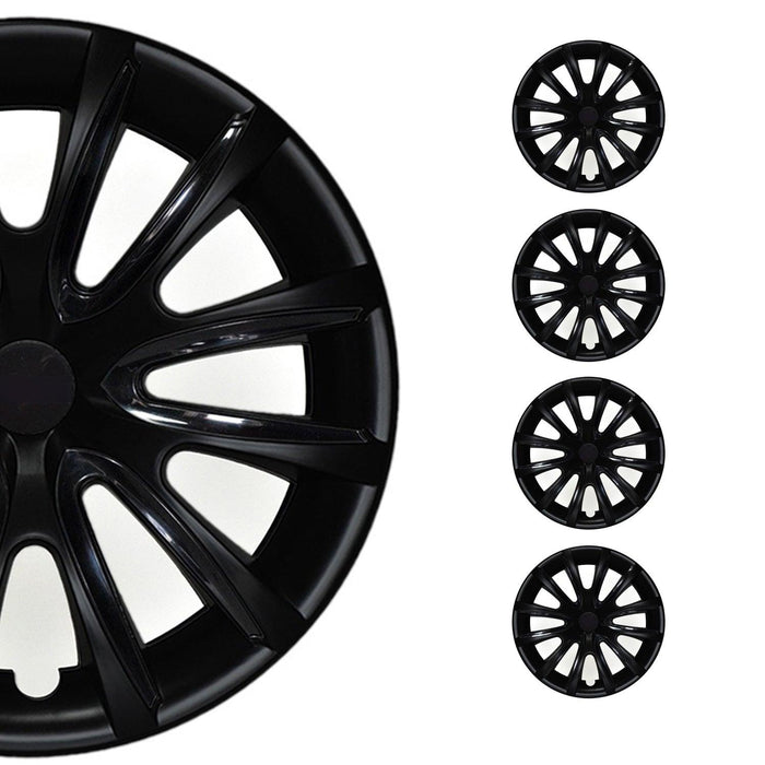 15" Wheel Covers Rims Hubcaps for Mercedes ABS Black Matt 4Pcs - OMAC USA