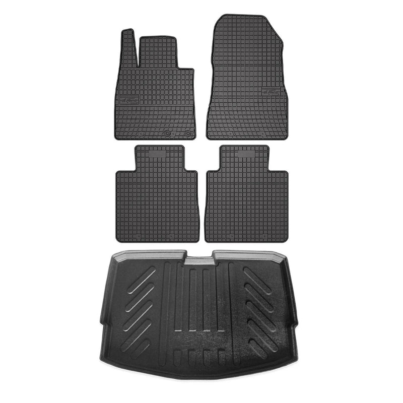 2014-2019 Nissan Versa Note Floor Mats & Cargo Liner Full Set All Weather Black