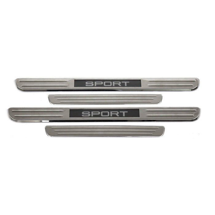 Door Sill Scuff Plate Illuminated for Mercedes C Class Stainless Steel Sport 4x