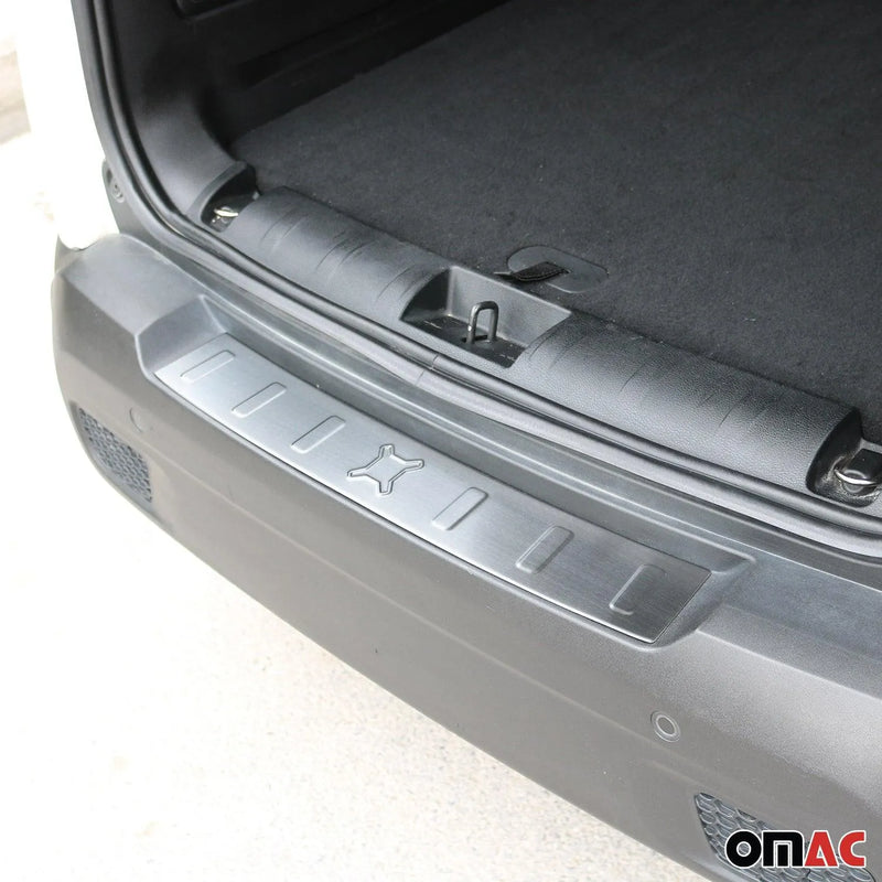 Rear Bumper Sill Cover Protector for Jeep Renegade 2015-2023 Steel Brushed Dark - OMAC USA