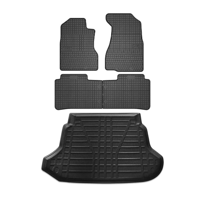 Floor Mats Cargo Liner Set for Honda CR-V 2002-2006 Black 5 Pcs