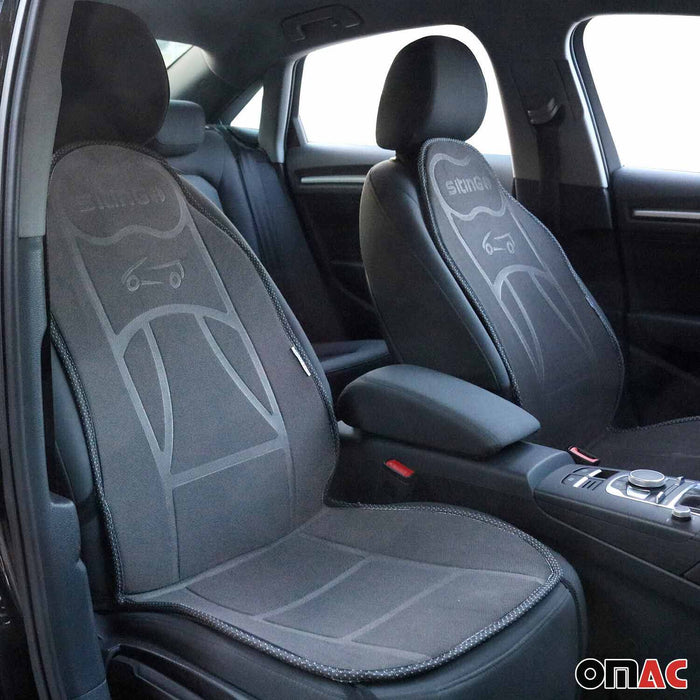 Car Seat Protector Cushion Cover Mat Pad Gray for Alfa Romeo Gray 2 Pcs