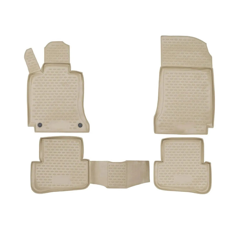 OMAC Floor Mats Liner for Mercedes C Class W204 Sedan 2010-2014 TPE Beige 4x - OMAC USA