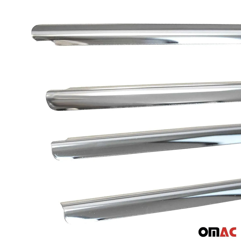 Window Molding Trim Streamer for VW Jetta A6 2011-2018 Steel Silver 6 Pcs - OMAC USA