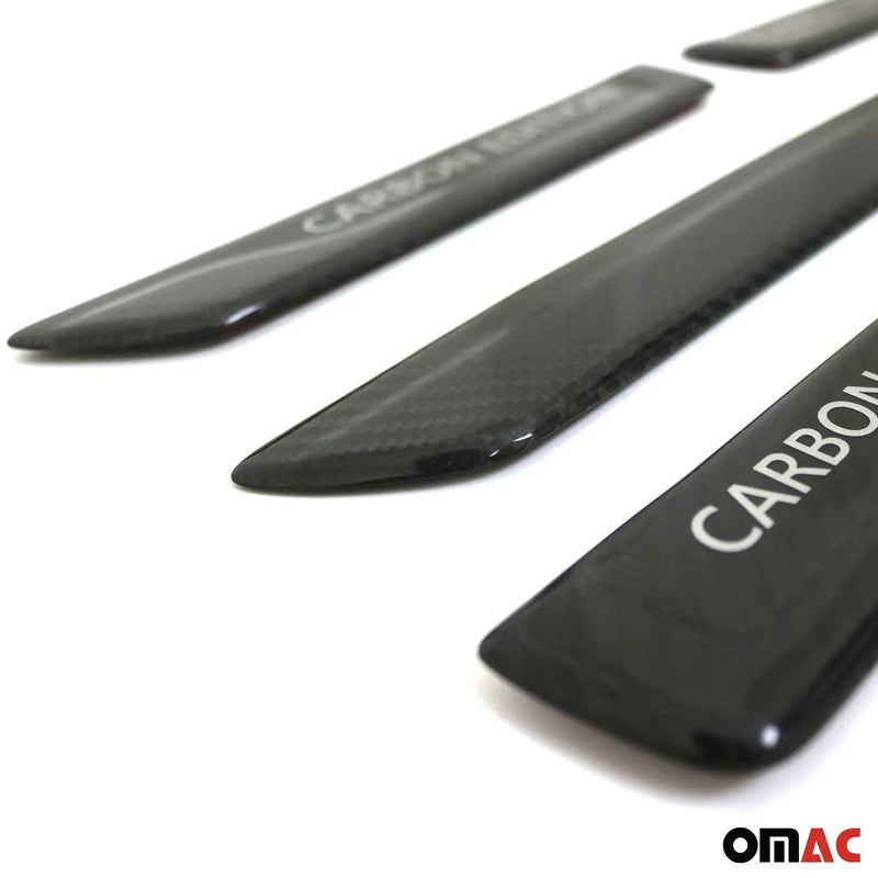 Door Sill Scuff Plate Scratch Protector for GMC Carbon Fiber Edition 4 Pcs