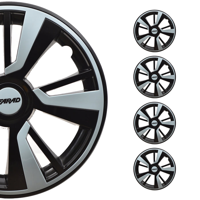 16" Wheel Covers Hubcaps fits Hyundai Light Blue Black Gloss