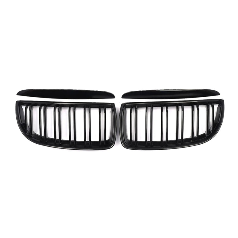 2005-2008 BMW 3 Series E90 E91 E92 E93 PRE-FL Front Kidney Grille M3 Style Gloss Black Dual Slat