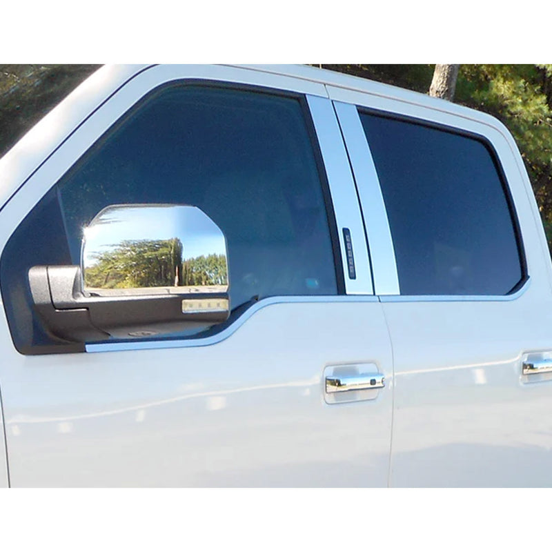 2015-2020 Ford F-150 Stainless Steel Window Sill Trim 4 Pcs