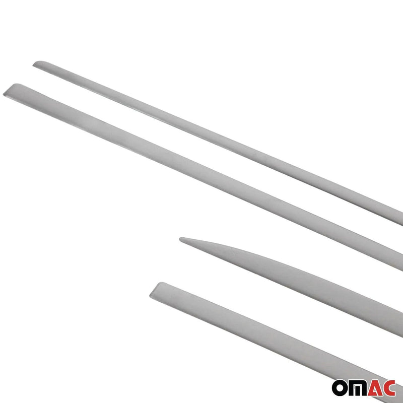 2015-2020 Audi A3 Side Door Molding Trim Skirt Garnish Steel Silver 4 Pcs