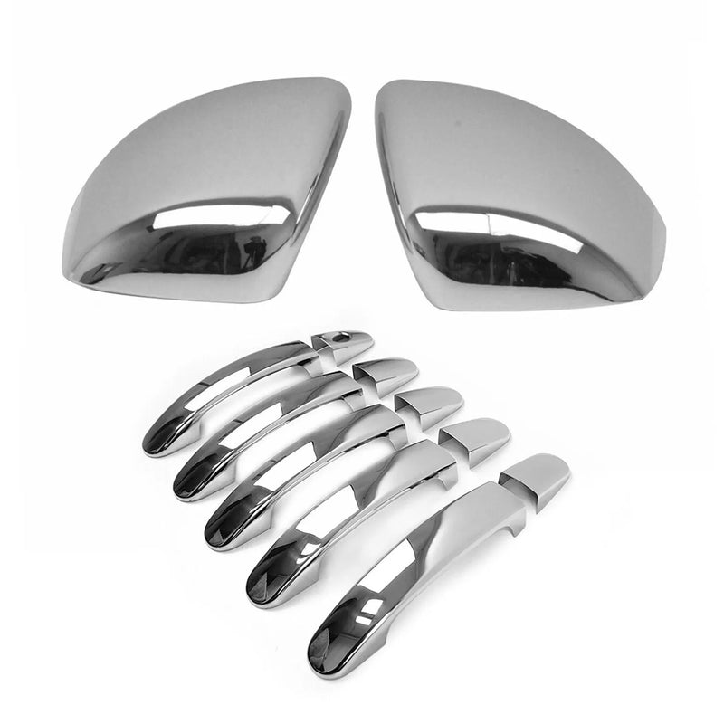 2014-2019 Ford Transit Connect Mirror Cover Caps & Door Handle Chrome Set