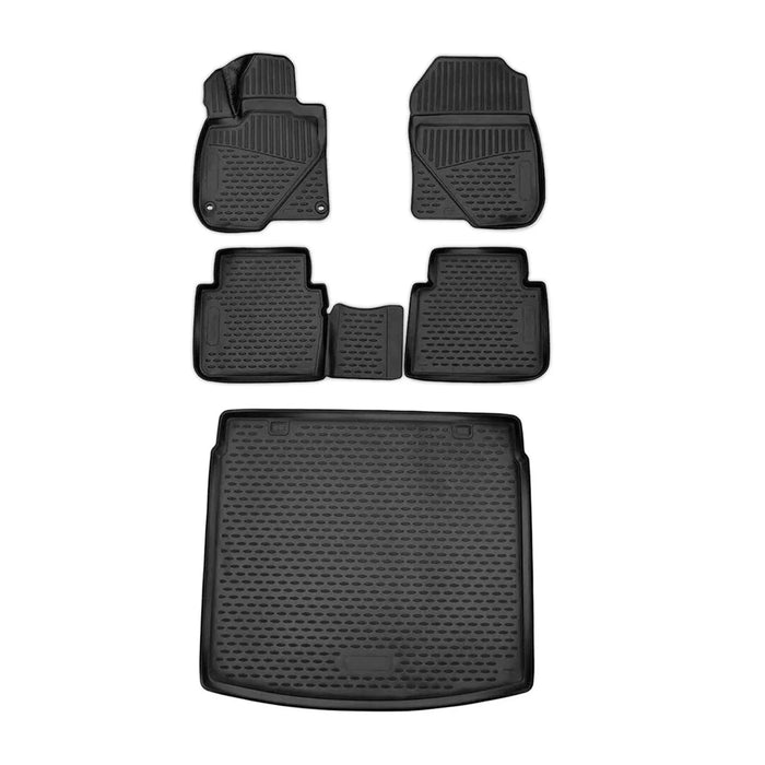 Custom Floor Mats & Cargo Liners for Honda CR-V 2017-2022 Black 5 Pcs