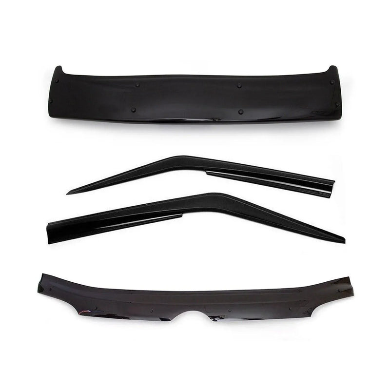 2003-2006 Dodge Sprinter Sun Visor & Bug Shield & Window Visor Deflector Kit 4Pcs Smoke