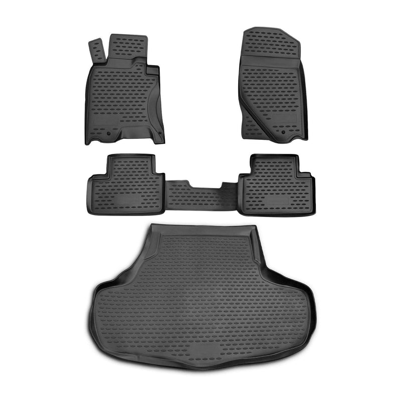 2009-2013 Infiniti G37X Floor Mats & Cargo Liner Full Set All Weather Black