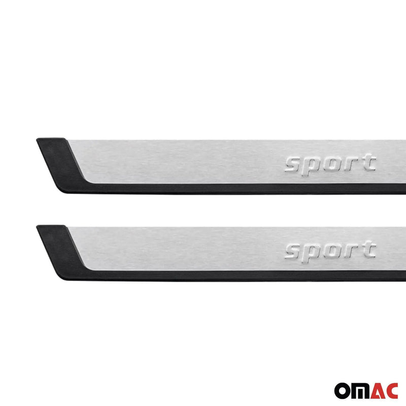 Toyota 4Runner Door Sill Scuff Plate Scratch Protector Sport Steel Silver 2 Pcs