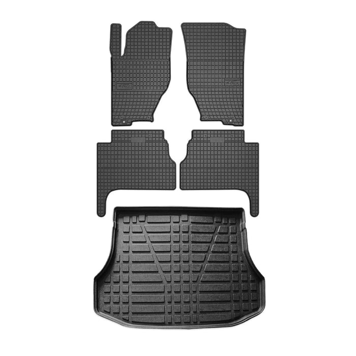 Floor Mats Cargo Liner Set for Kia Sorento 2003-2009 Black 5 Pcs