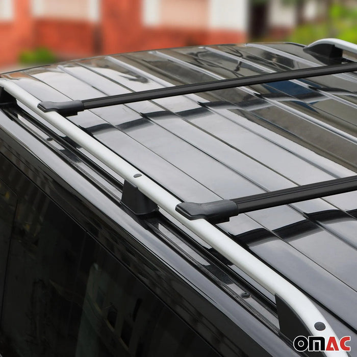 Roof Rack Cross Bars Luggage Carrier for Nissan Qashqai 2007-2014 Alu Black 2x