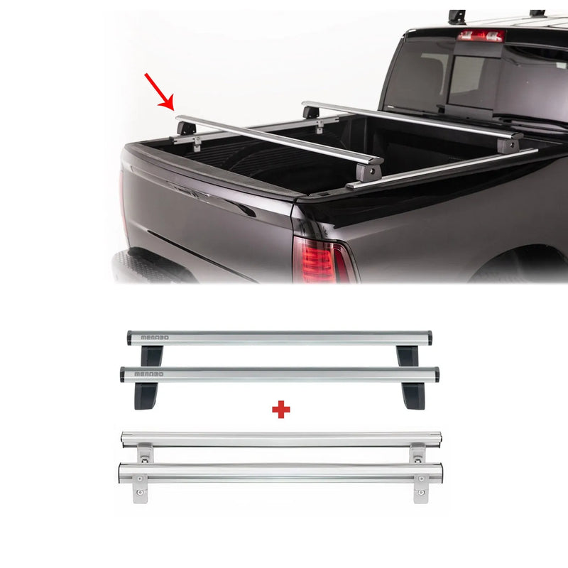 2005-2024 Nissan Frontier Truck Bed Rack System Alu Pick Up Sliding Rack 4Pcs