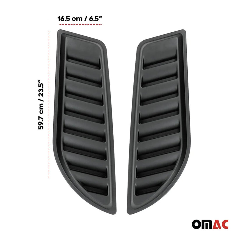 2010-2020 VW Amarok Hood Scoop Vent Air Flow Intake Black 2 Pcs