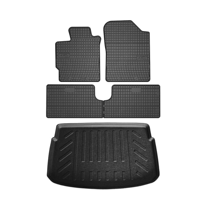 2013-2020 Toyota Yaris Floor Mats & Cargo Liner Full Set All Weather Black