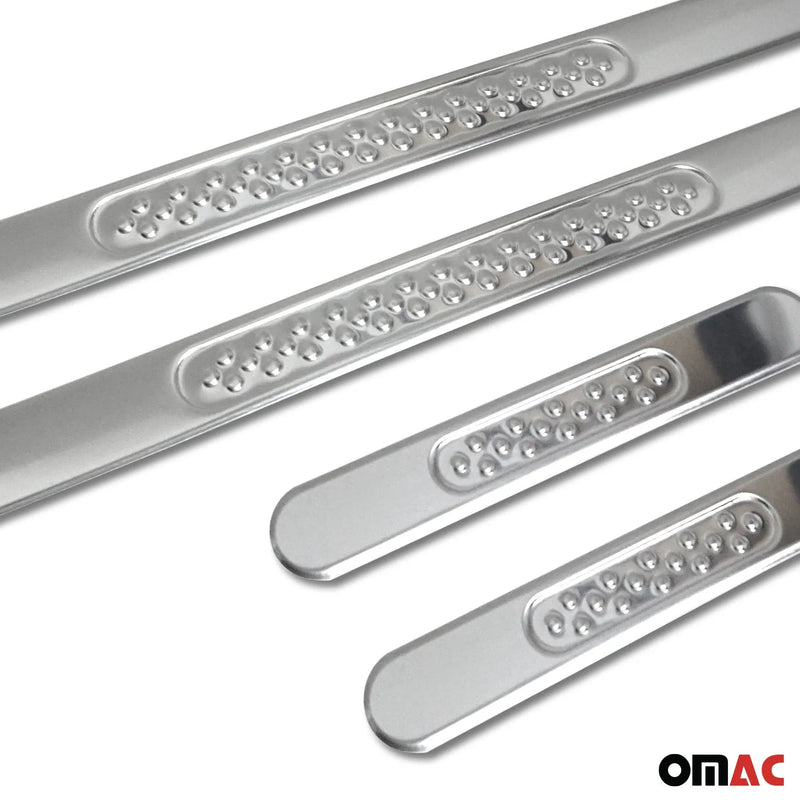 Toyota Door Sill Scuff Plate Scratch Protector Gloss Steel Silver 4 Pcs